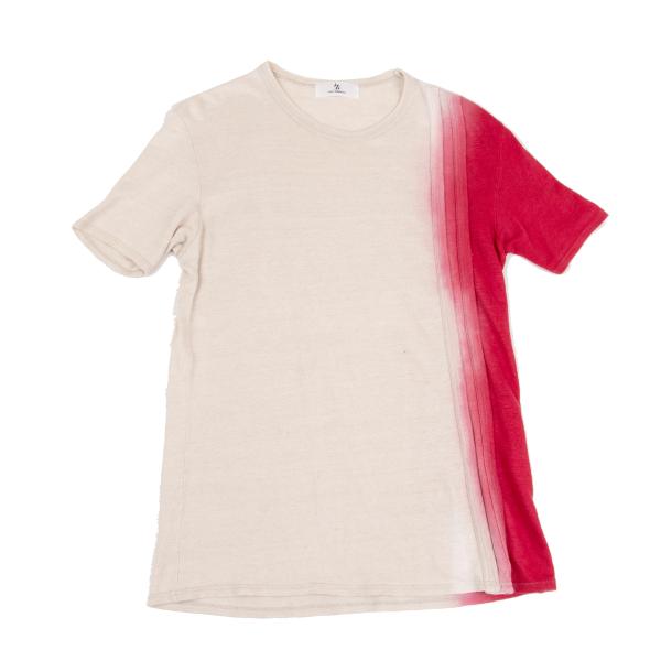 Y's for men Dyed Linen Short Sleeve T-Shirt Beige Size 3