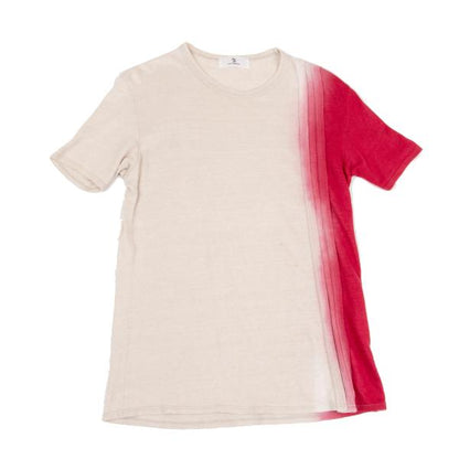 Y's for men Dyed Linen Short Sleeve T-Shirt Beige Size 3