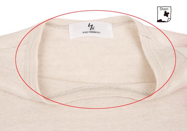 Y's for men Dyed Linen Short Sleeve T-Shirt Beige Size 3