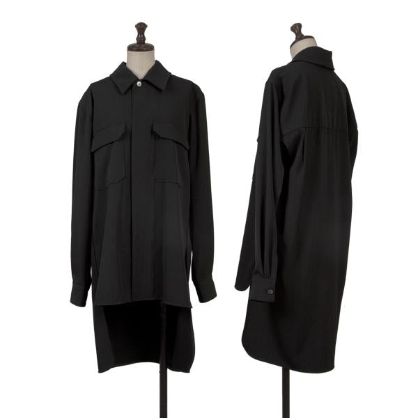 MADISONBLUE Double Flap Pocket Shirt Jacket Black Size 4