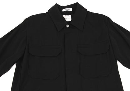 MADISONBLUE Double Flap Pocket Shirt Jacket Black Size 4