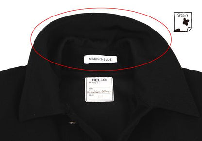 MADISONBLUE Double Flap Pocket Shirt Jacket Black Size 4