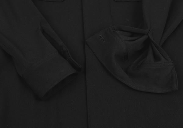 MADISONBLUE Double Flap Pocket Shirt Jacket Black Size 4