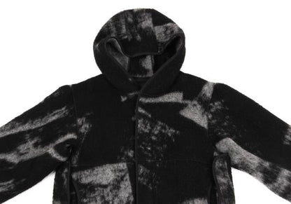 Y-3 23AW Fuzzy Fleece Hooded Jacket Black/Gray Size S