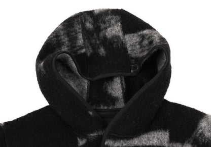 Y-3 23AW Fuzzy Fleece Hooded Jacket Black/Gray Size S