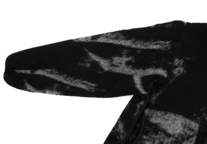 Y-3 23AW Fuzzy Fleece Hooded Jacket Black/Gray Size S