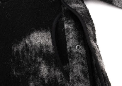 Y-3 23AW Fuzzy Fleece Hooded Jacket Black/Gray Size S