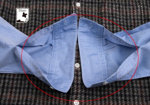 COMME des GARCONS HOMME Shrunken Panel Shirt Blue Size SS