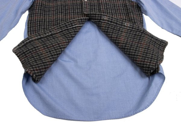 COMME des GARCONS HOMME Shrunken Panel Shirt Blue Size SS