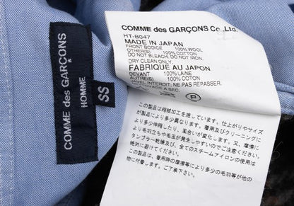 COMME des GARCONS HOMME Shrunken Panel Shirt Blue Size SS
