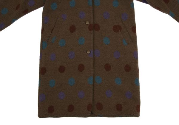 ISSEY SPORT Colorful Dot Knit Long Jacket Brown Size 9