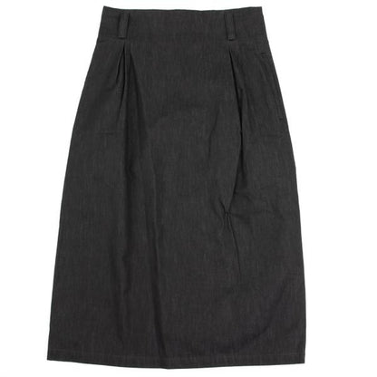 Y's Charcoal Back Slit A-Line Skirt Size S