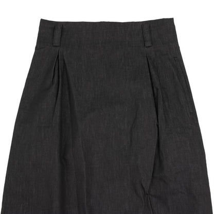 Y's Charcoal Back Slit A-Line Skirt Size S