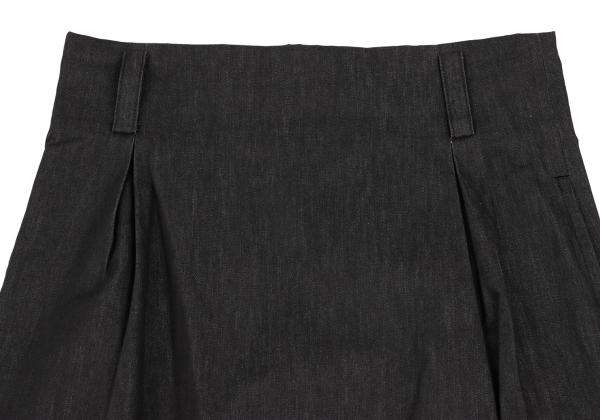Y's Charcoal Back Slit A-Line Skirt Size S