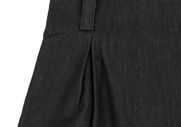Y's Charcoal Back Slit A-Line Skirt Size S