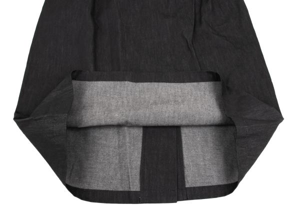 Y's Charcoal Back Slit A-Line Skirt Size S