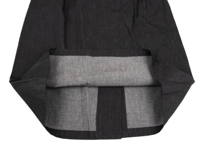 Y's Charcoal Back Slit A-Line Skirt Size S