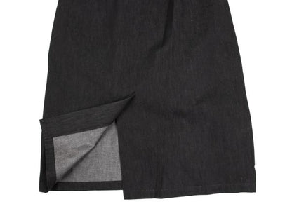 Y's Charcoal Back Slit A-Line Skirt Size S