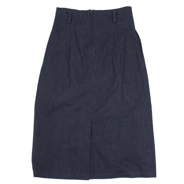 Y's Back Slit A-Line Skirt Indigo Size S