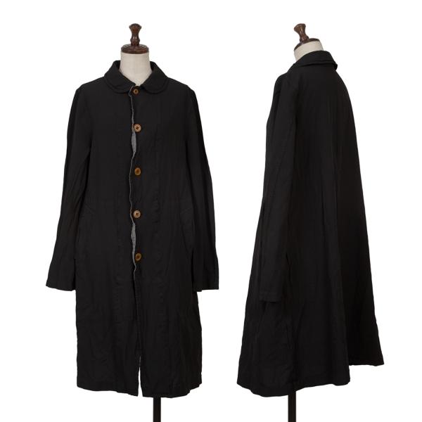 COMME des GARCONS Poly Round Collar Coat Black Size S