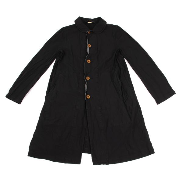 COMME des GARCONS Poly Round Collar Coat Black Size S
