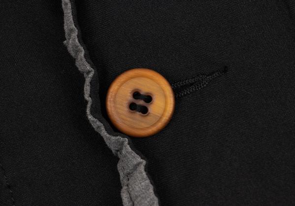 COMME des GARCONS Poly Round Collar Coat Black Size S
