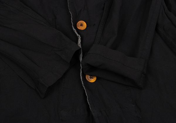 COMME des GARCONS Poly Round Collar Coat Black Size S