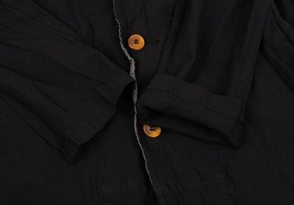 COMME des GARCONS Poly Round Collar Coat Black Size S
