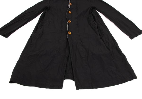 COMME des GARCONS Poly Round Collar Coat Black Size S