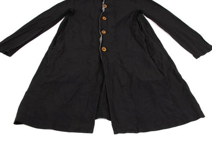 COMME des GARCONS Poly Round Collar Coat Black Size S