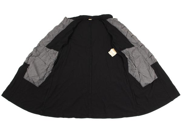COMME des GARCONS Poly Round Collar Coat Black Size S