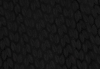 VIVIENNE TAM Cotton Leaf Lace Tunic Black Blouse