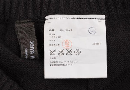 JUNYA WATANABE Garment Dyed Wool Nylon Skirt Navy Size M