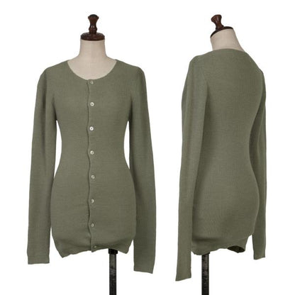 COMME des GARCONS Wool No-Collar Knit Moss Green Size M