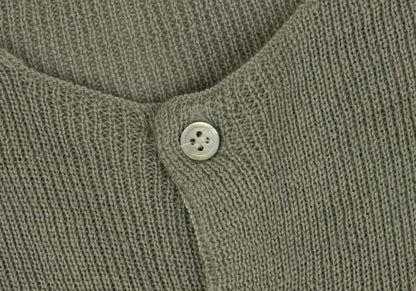 COMME des GARCONS Wool No-Collar Knit Moss Green Size M