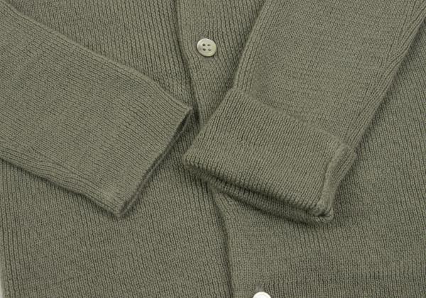 COMME des GARCONS Wool No-Collar Knit Moss Green Size M