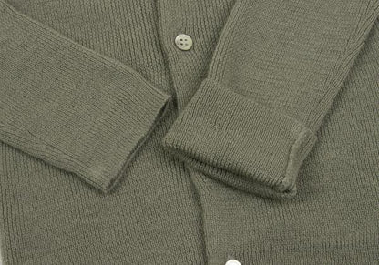 COMME des GARCONS Wool No-Collar Knit Moss Green Size M