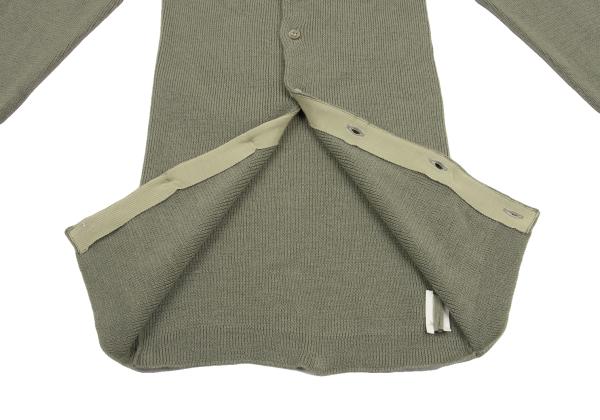 COMME des GARCONS Wool No-Collar Knit Moss Green Size M