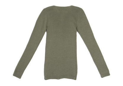 COMME des GARCONS Wool No-Collar Knit Moss Green Size M