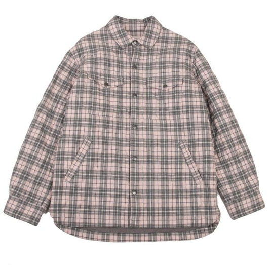 Papas Quilted Check Padded Jacket Gray Size L