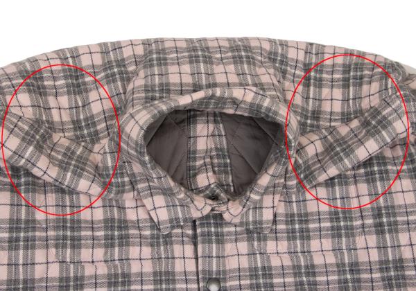 Papas Quilted Check Padded Jacket Gray Size L