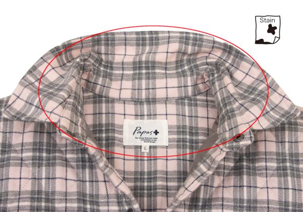 Papas Quilted Check Padded Jacket Gray Size L