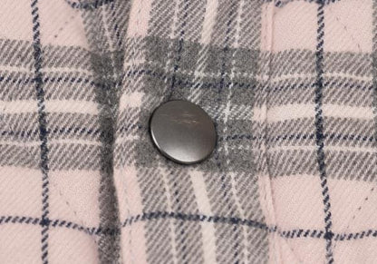 Papas Quilted Check Padded Jacket Gray Size L