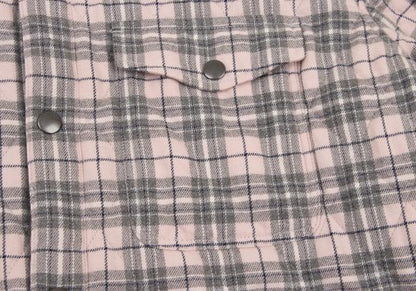 Papas Quilted Check Padded Jacket Gray Size L