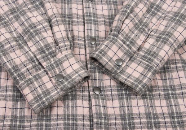 Papas Quilted Check Padded Jacket Gray Size L