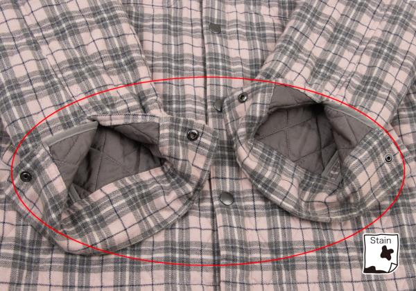 Papas Quilted Check Padded Jacket Gray Size L