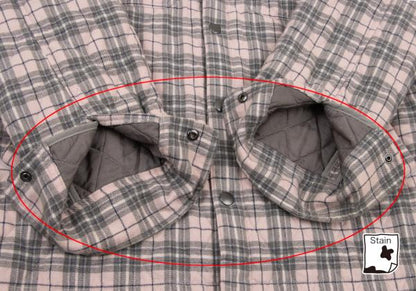 Papas Quilted Check Padded Jacket Gray Size L