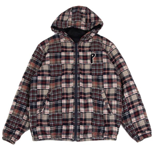 Papas Crazy Check Flannel Padded Jacket Navy Multi Size L