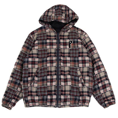 Papas Crazy Check Flannel Padded Jacket Navy Multi Size L