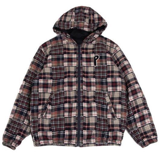 Papas Crazy Check Flannel Padded Jacket Navy Multi Size L